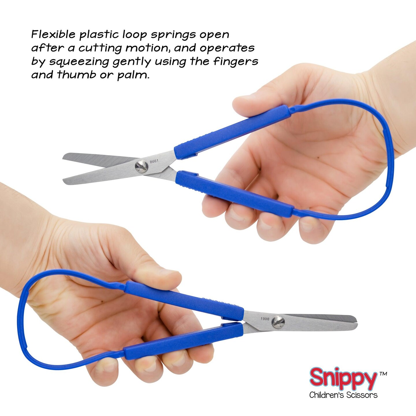 Snippy&#xAE; Easy Spring Loop Scissors, Blunt Tip, Pack of 6