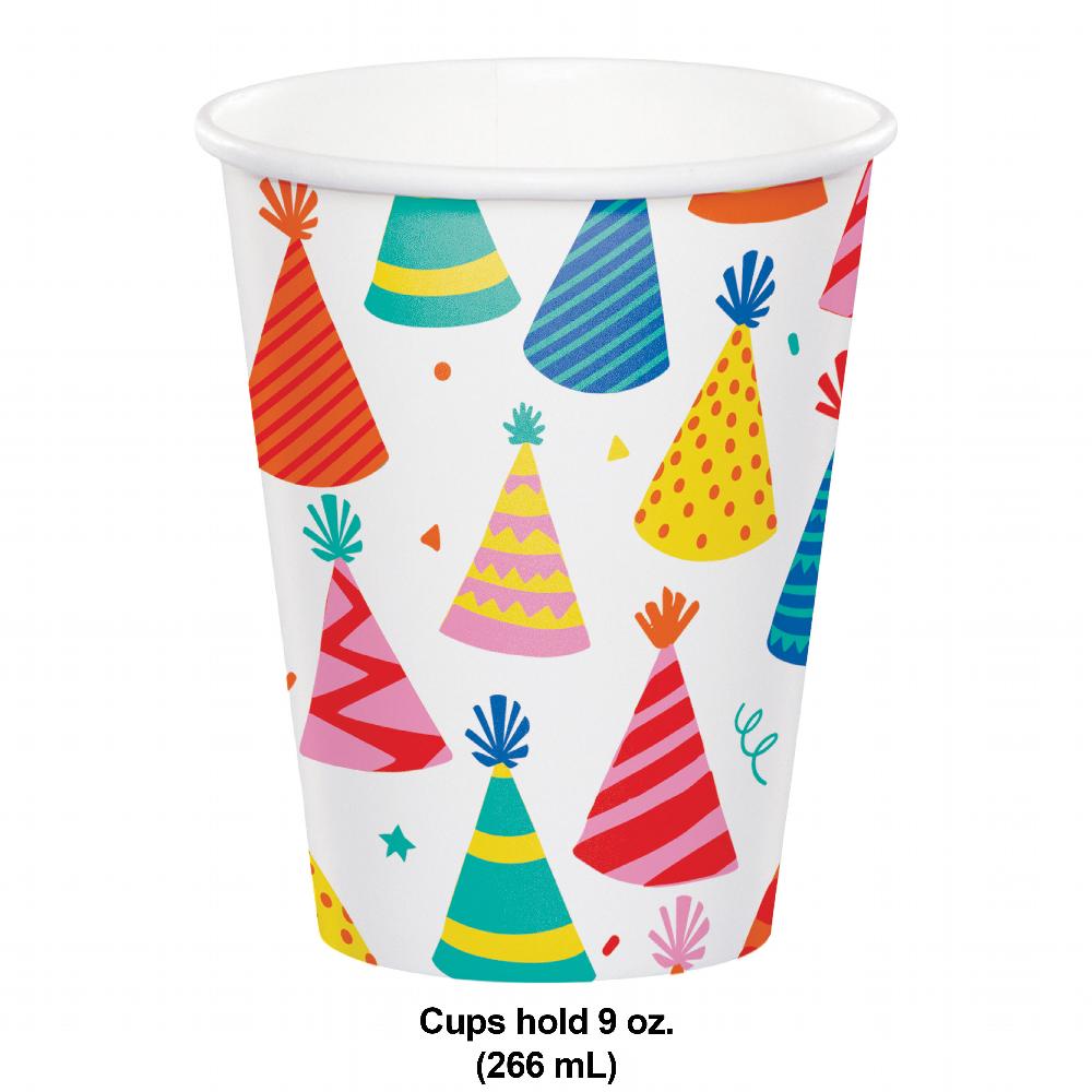 Hats Off Birthday Hot/Cold Cup 9oz. (8 per Pkg)