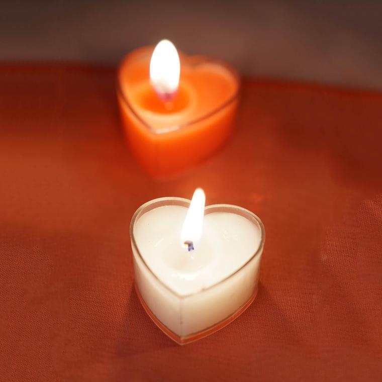 72 pcs 2&#x22; Red Heart Votive Tealight Candles Wedding Party Centerpieces