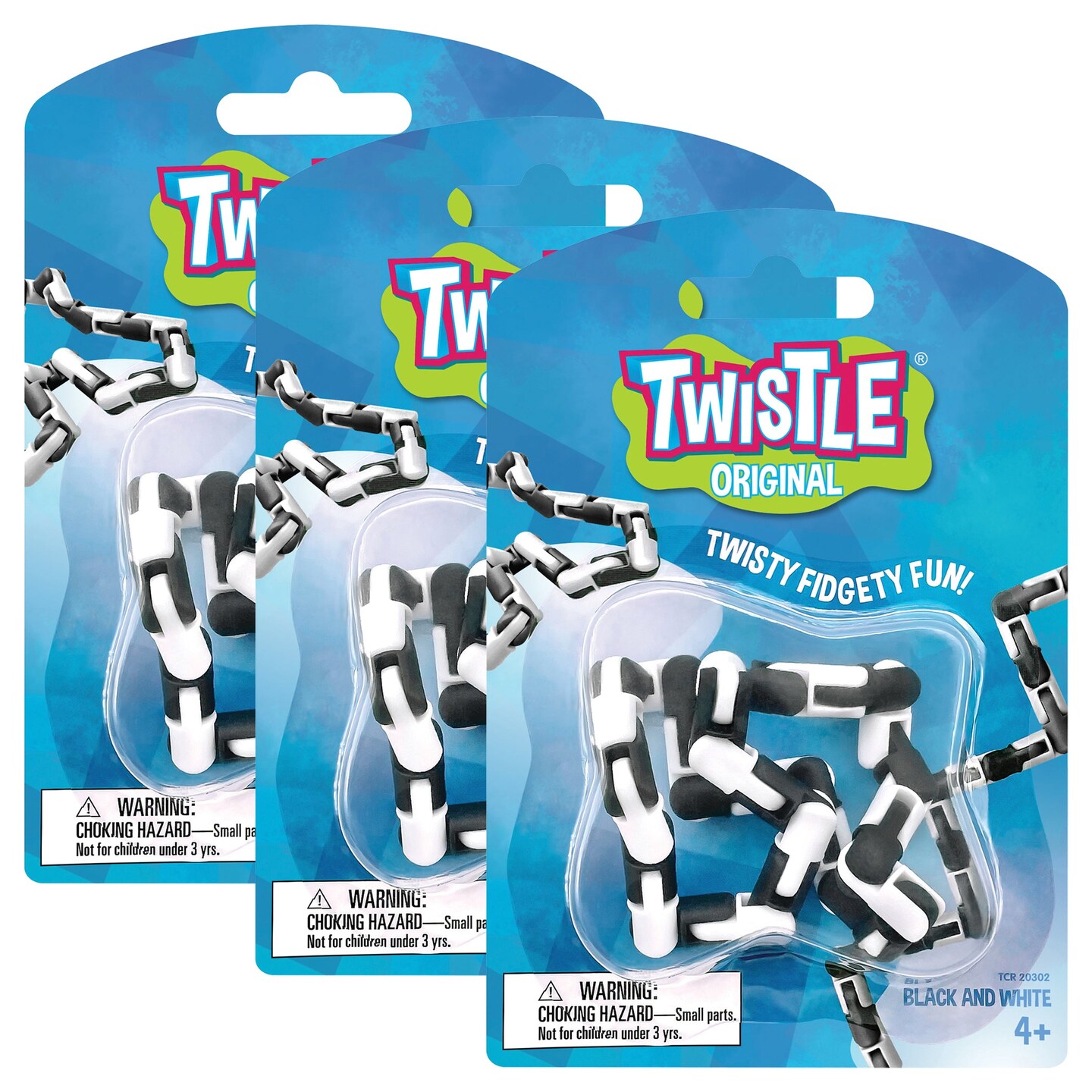 Twistle Original, Black &#x26; White, Pack of 3