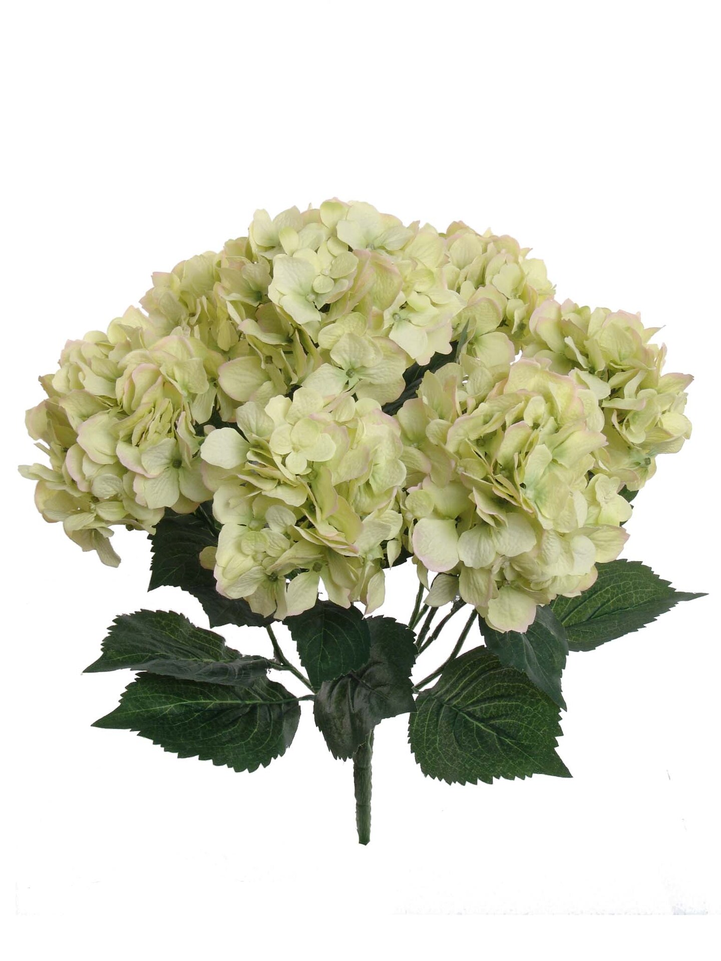 20" Hydrangea Bush - 7 Silk Flowers with Lifelike Leaves, Artificial Greenery, Perfect for Home, Office & Wedding Décor - Spring & Year-Round Accent, Floral Home by Artificial Flowers