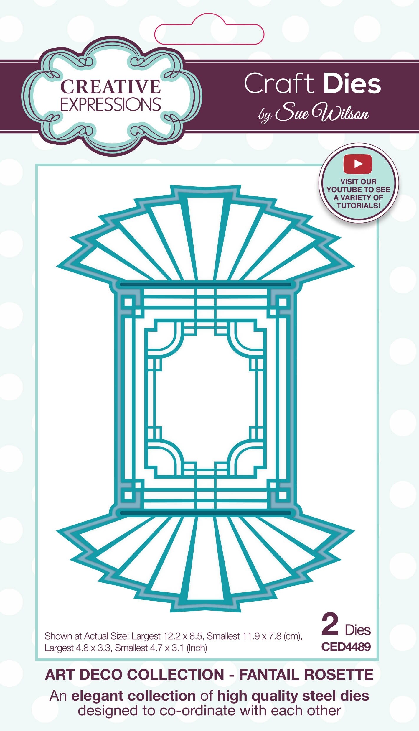 Creative Expressions Craft Dies By Sue Wilson-Art Deco Fantail Rosette