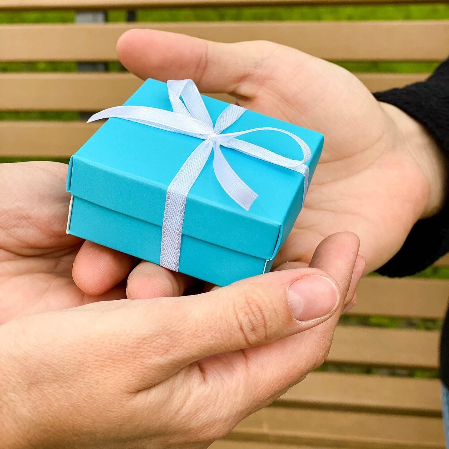 Cute and Kawaii Anniversary Presents   Personalized Love Gifts for Boyfriend Girlfriend   Romantic Gift for Her Him (Brown Bear   Wishing You a Very Beary Christmas in Teal Gift Box)