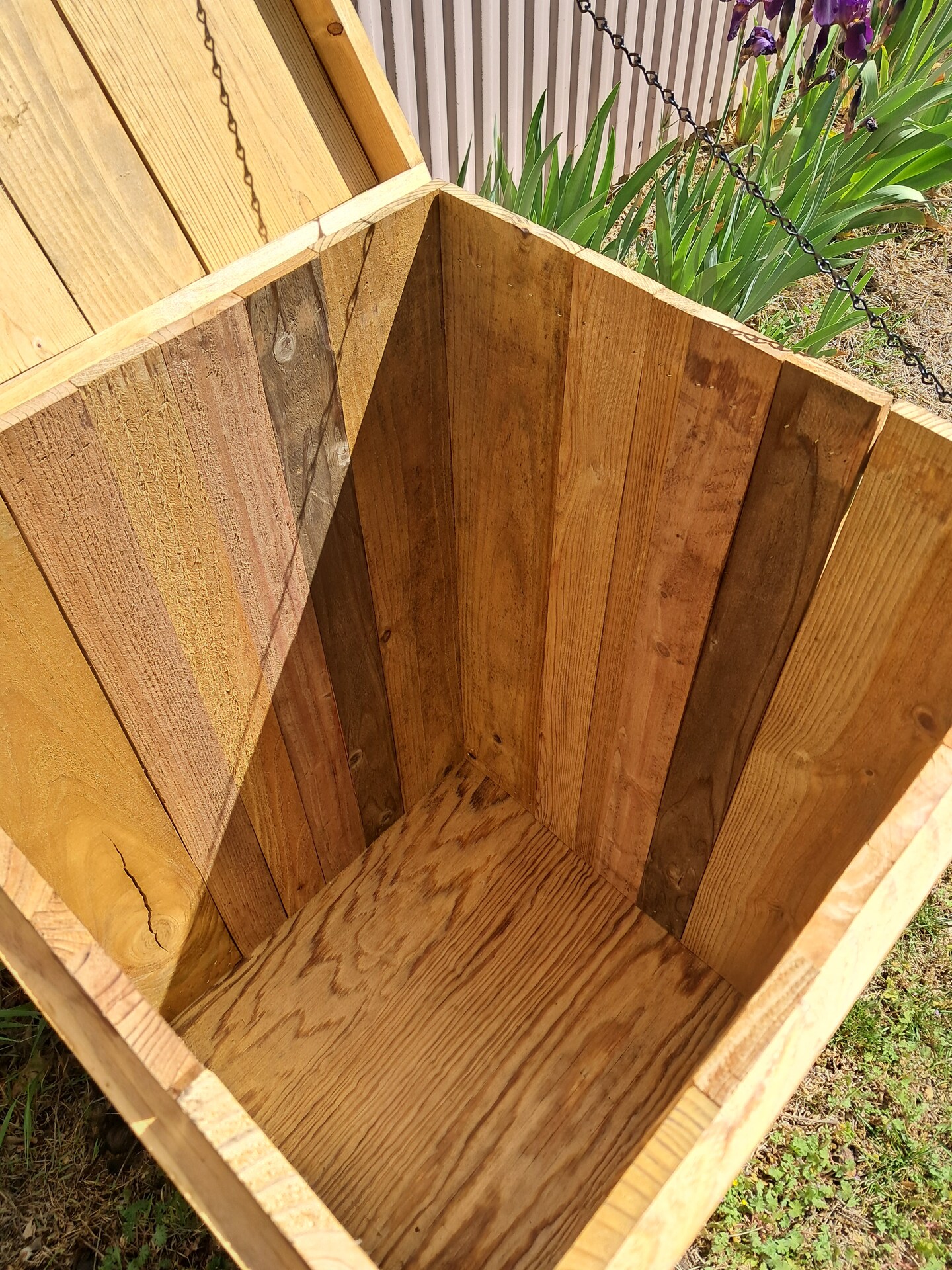 Commercial Trash Can- Wood Trash Bin- Trash Can Holder- Large- 30