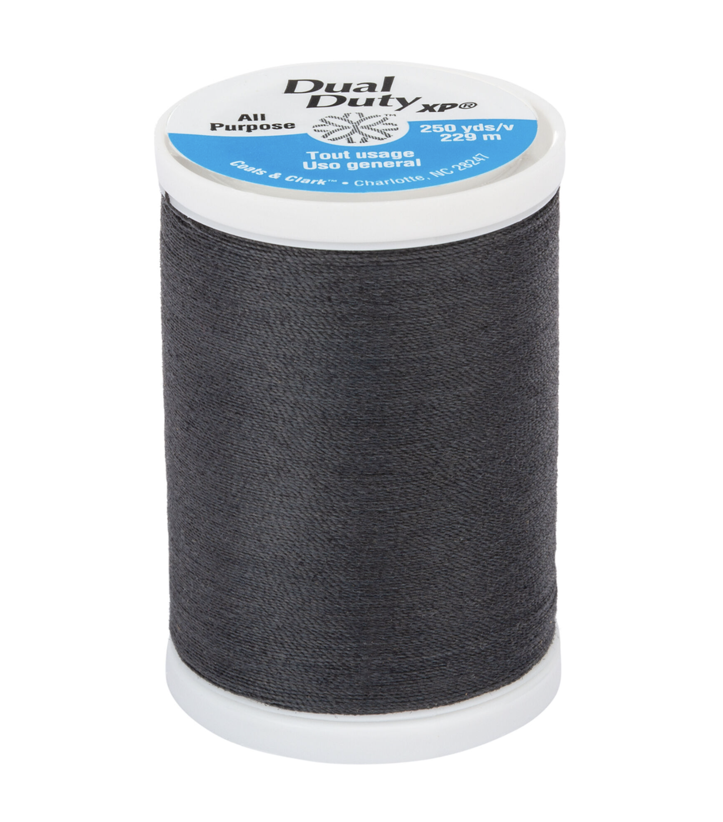 250 yards -- Dual Duty XP -- All Purpose Sewing Thread -- Charcoal Color -- Ref. S910-0850 by Coats & Clark®