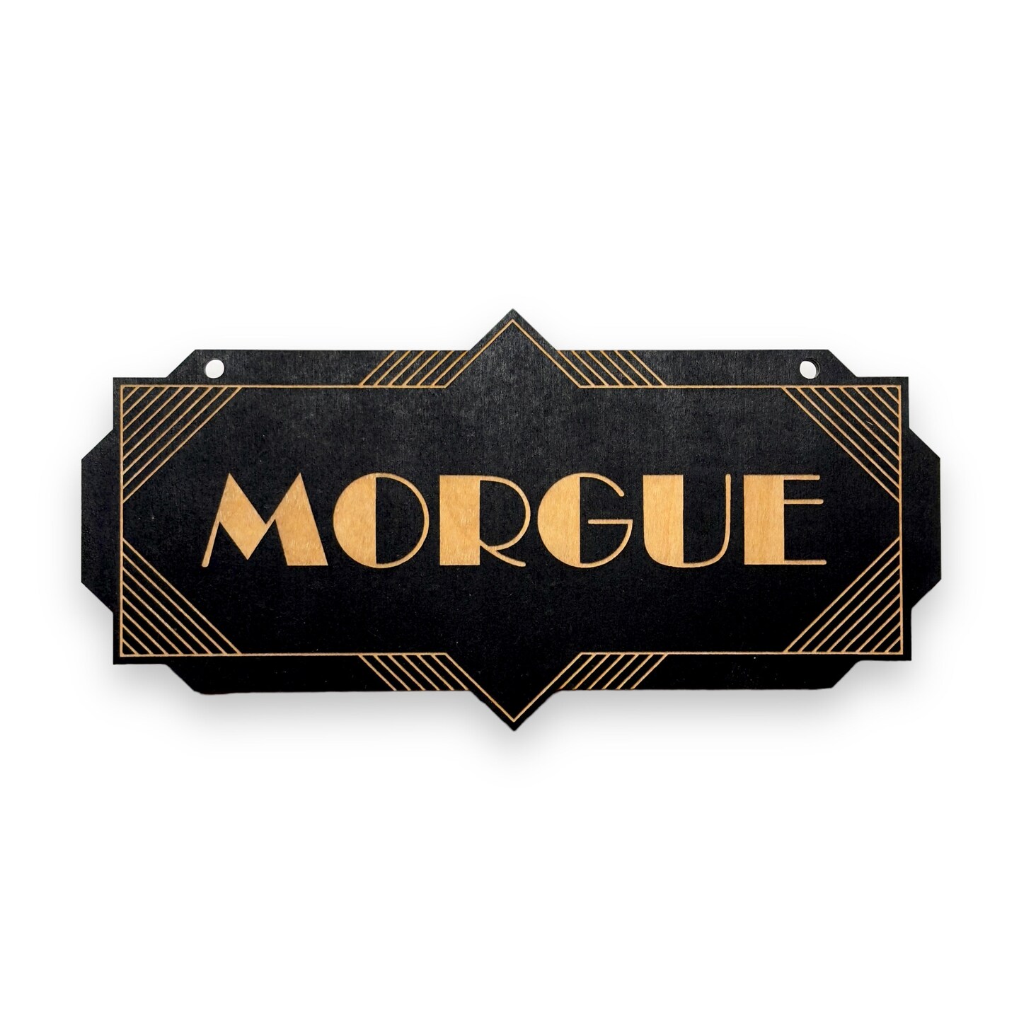 Morgue - Black - CUSTOM - Halloween Door Sign