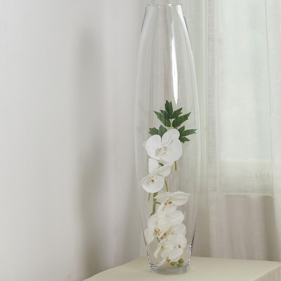 CLEAR 31&#x22; tall Cylindrical Glass Vase Wedding Party Centerpieces