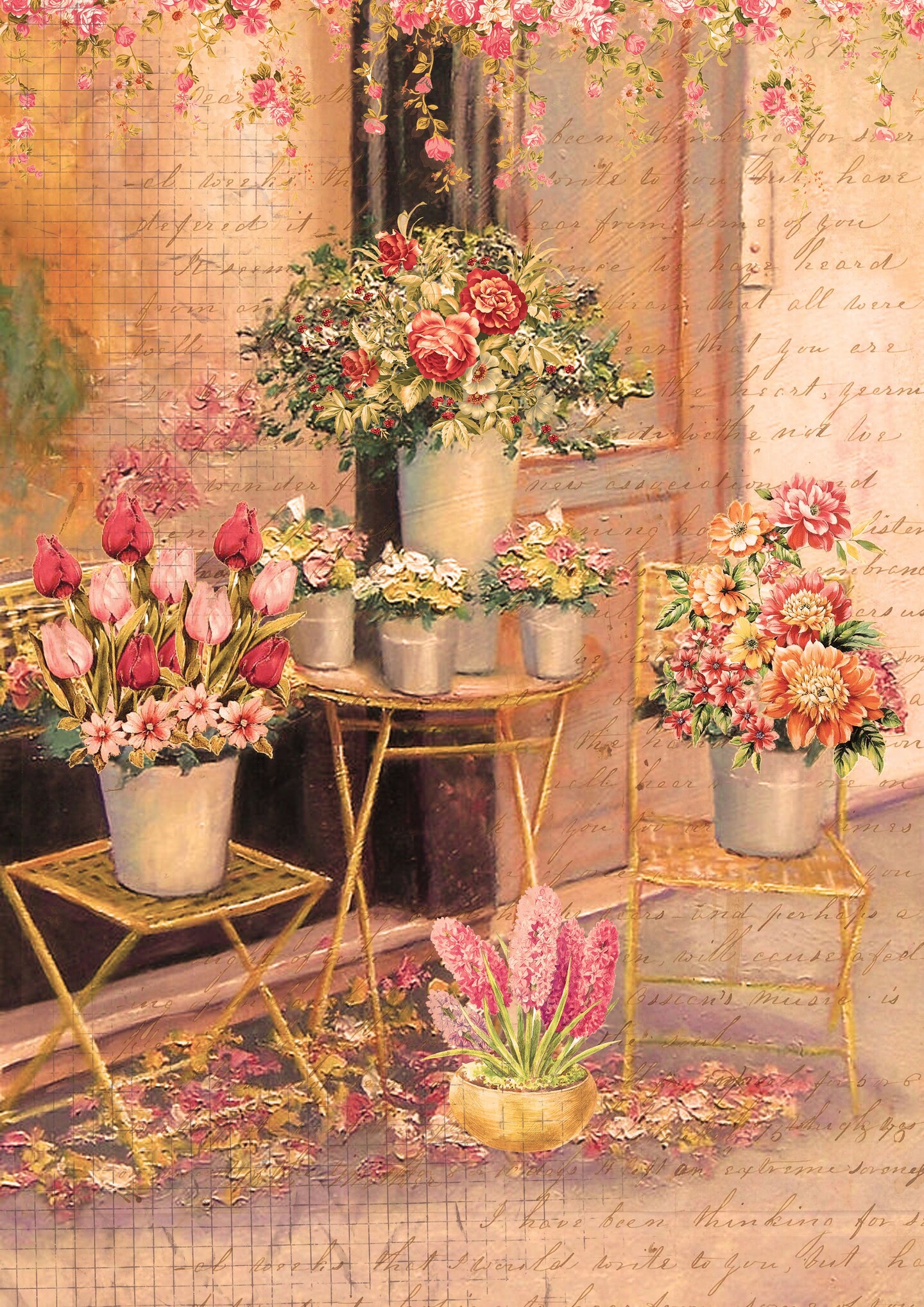Little Birdie Decoupage Paper A4 2/Pkg-Cottage Garden