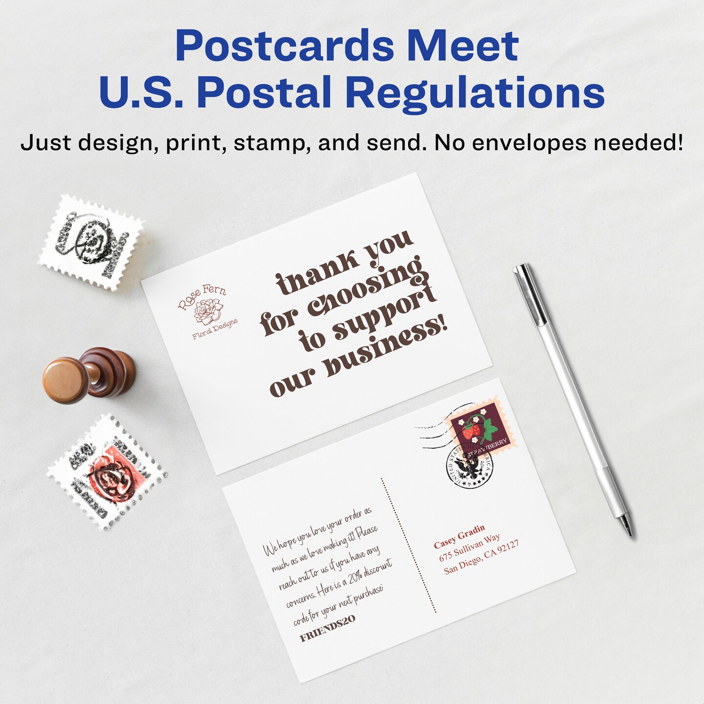 Avery Printable Postcards with Sure Feed Technology, 4" x 6", White, 2 Packs, 100 Cards per Pack, 200 Blank Postcards for Laser Printers Total (15389)