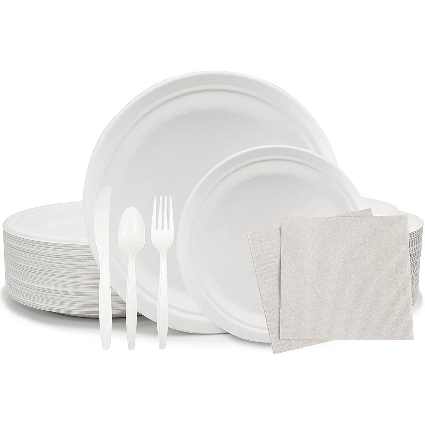 300 PCS Disposable Eco-Friendly Premium Party Supply Dinnerware