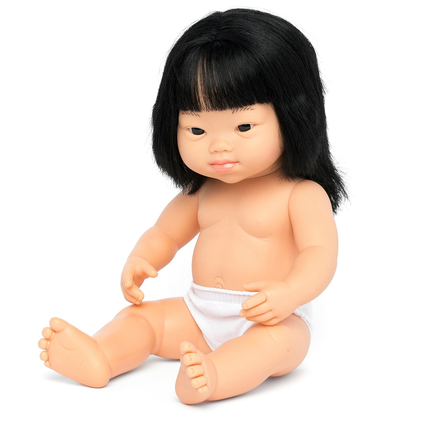Anatomically Correct 15&#x22; Baby Doll, Down Syndrome Asian Girl