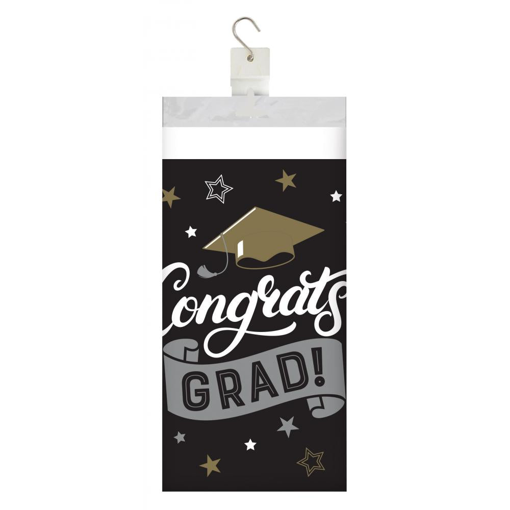 Grad Glamor Paper Tablecover Border Print, 54&#x22; x 102&#x22; (1/Pkg)