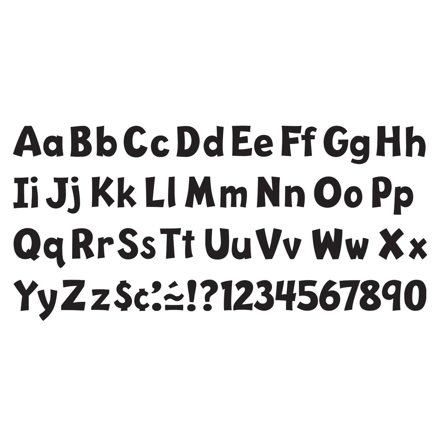 Black 4&#x22; Playful Combo Ready Letters&#xAE;, 3 Packs