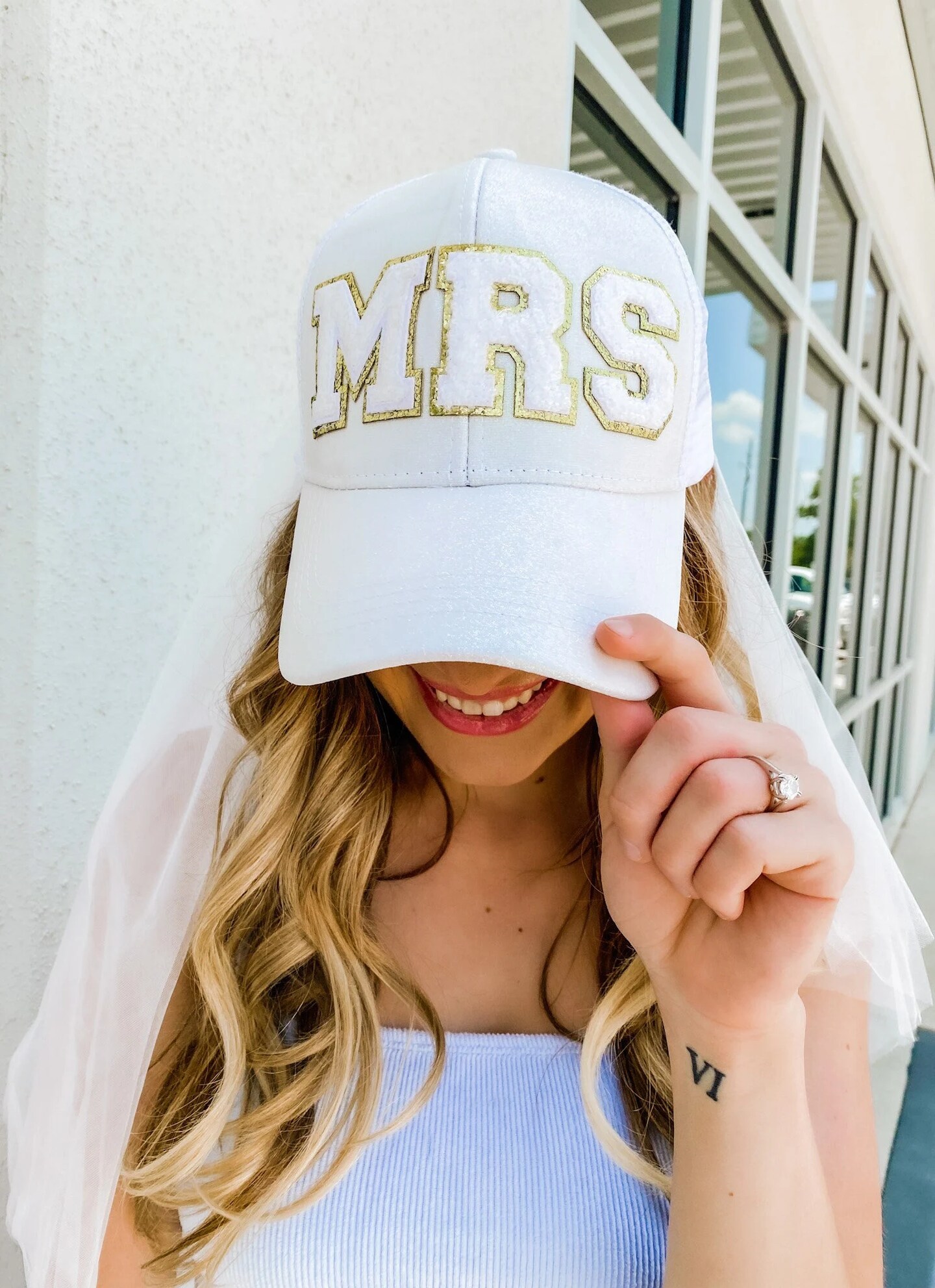 MRS Hat, Glitter Baseball Cap, messy bun hat, bachelorette baseball cap, Bride To Be accessories, Honeymoon Hat