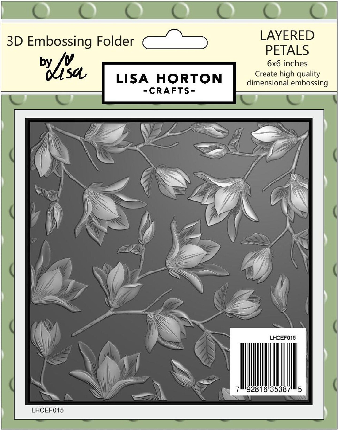 Lisa Horton --That Craft Place Layered Petals 6x6 3D Embossing Folder