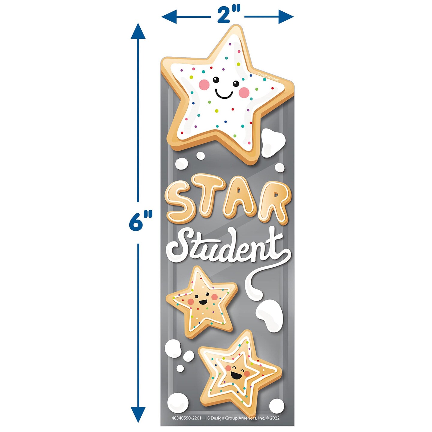 Star Cookies Sugar Cookie Scented Bookmarks, 24 Per Pack, 3 Packs