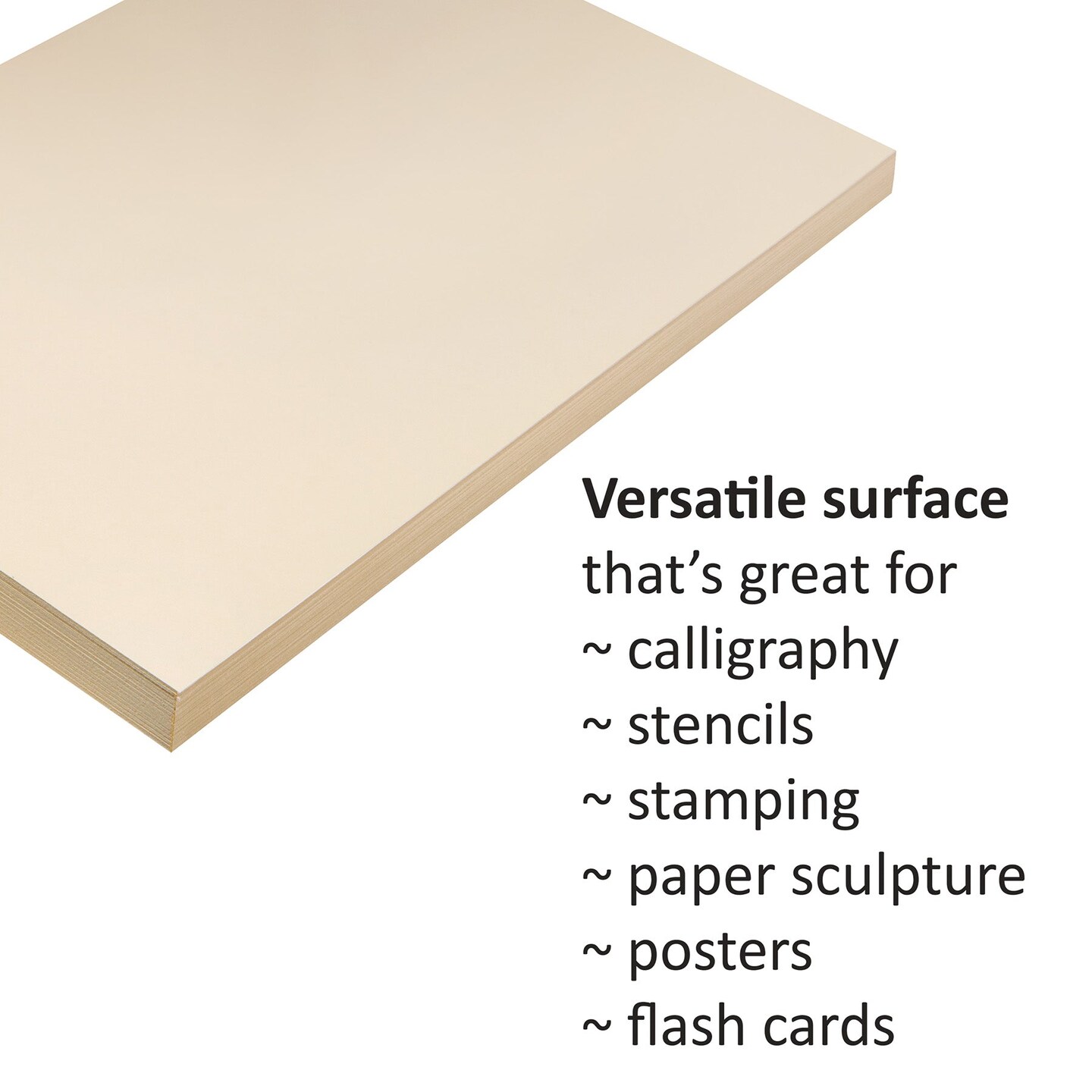 Medium Weight Tagboard, Manila, 9&#x22; x 12&#x22;, 100 Sheets Per Pack, 3 Packs
