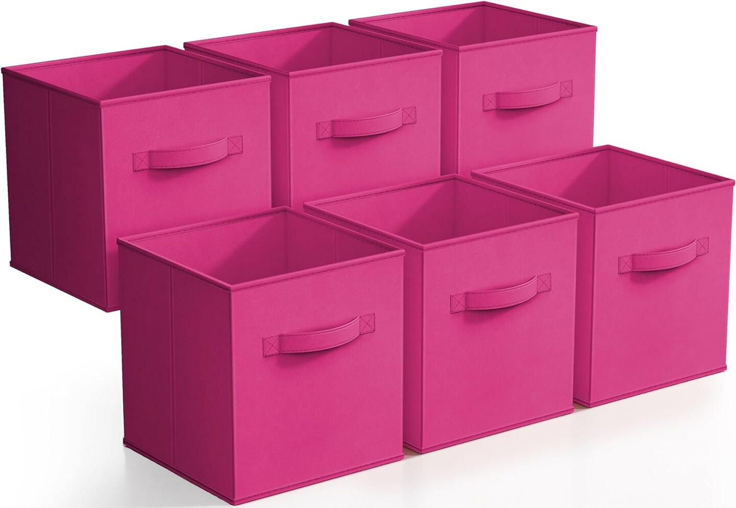 Sorbus 6 Pack 11 Inch Foldable Storage Cubes with Handles- for Organizing Home, Shelves, Nursery, Playroom, Closet and More