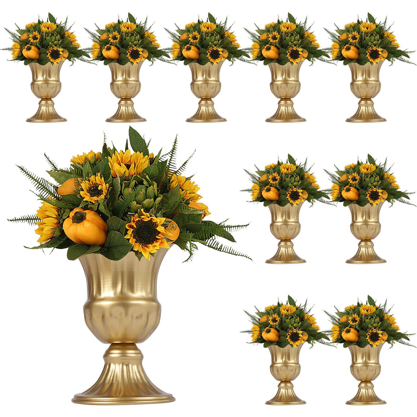 Kitcheniva Trumpet Centerpiece Flower Vases 16cm 10 Pcs