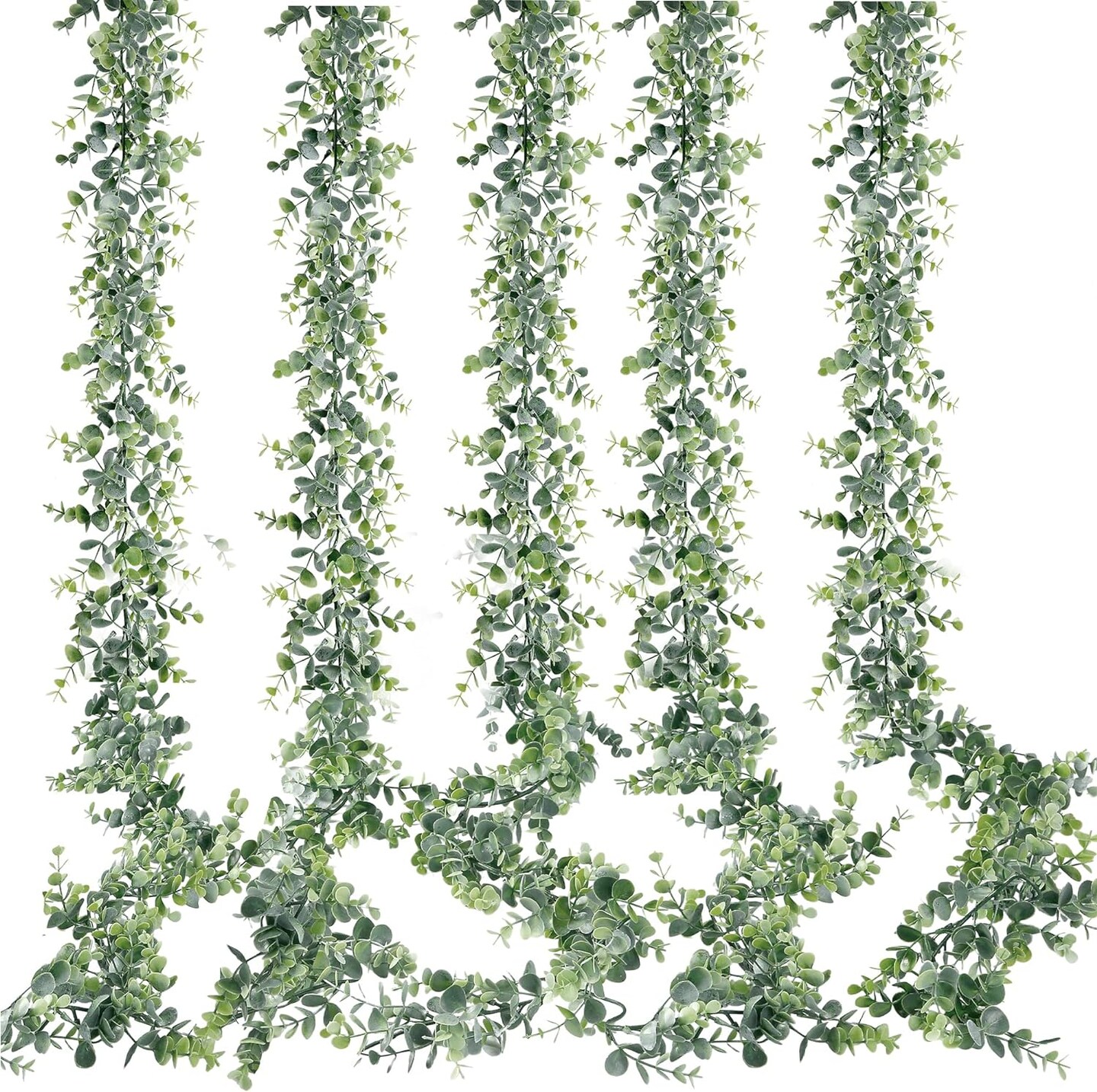 5.6 Feet Artificial Eucalyptus Garland Faux Greenery for Wedding, Party, Home, and Outdoor Decor
