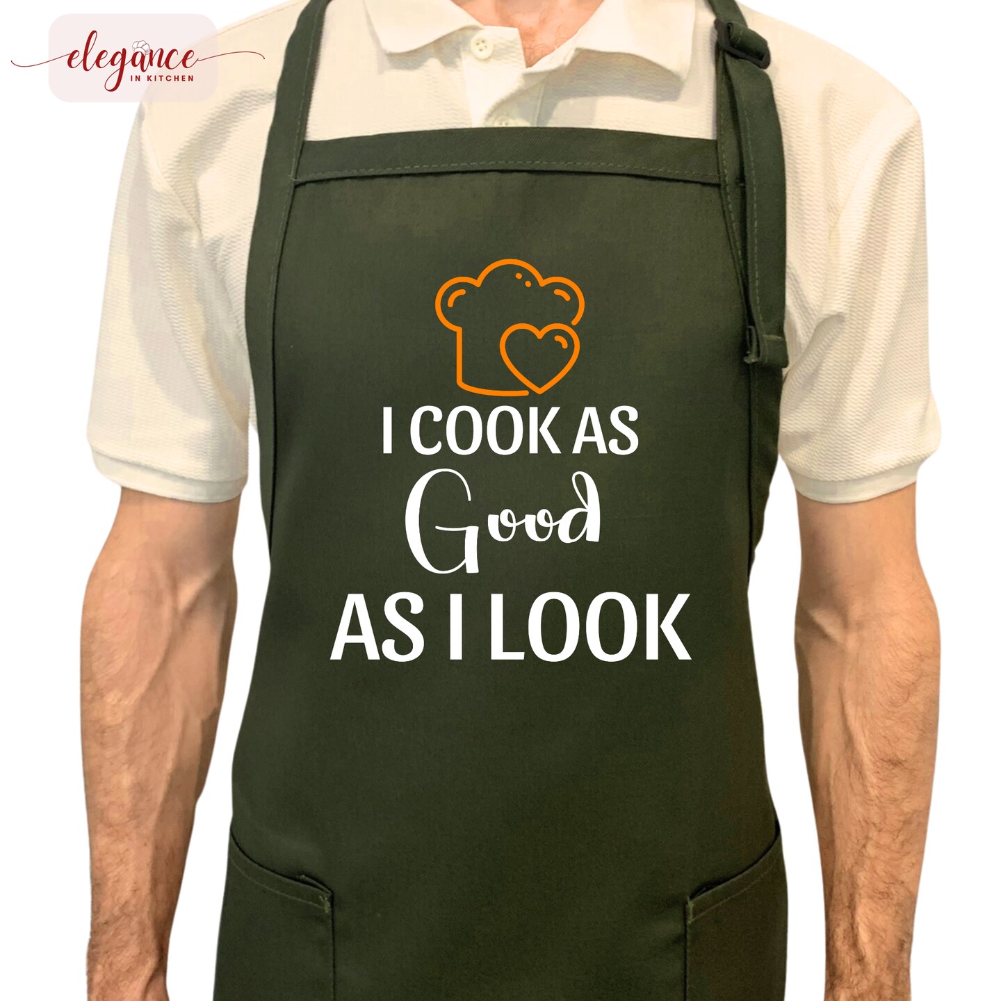 I Cook As Good As I Look Funny Dad Apron, First Time Dad Fathers Day Gift, Grilling Apron with Pockets, Gift For Grandpa - image8