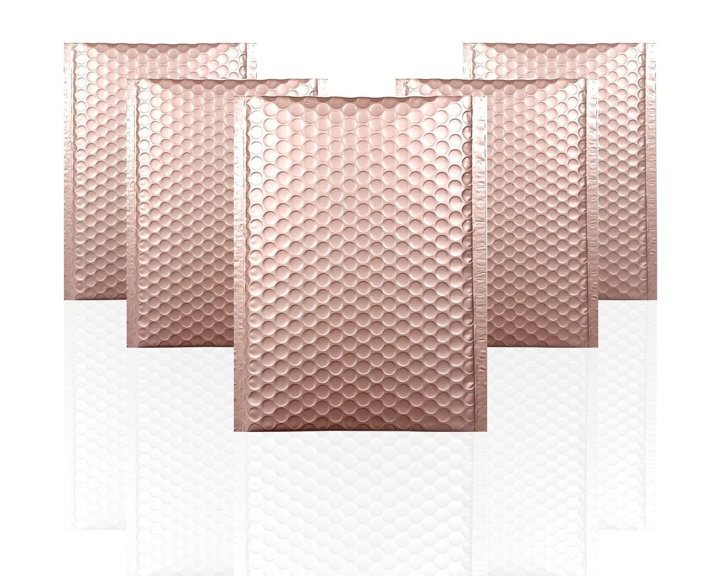 Amiff Rose Gold Bubble Mailer 9.5 x 13.5 Pack of 25 Padded Envelopes Rose Gold Foil Mailing Envelopes 9 1/2 x 13 1/2 Metallic Padded Shipping Packing Supplies Self Seal Cute Bubble Mailers