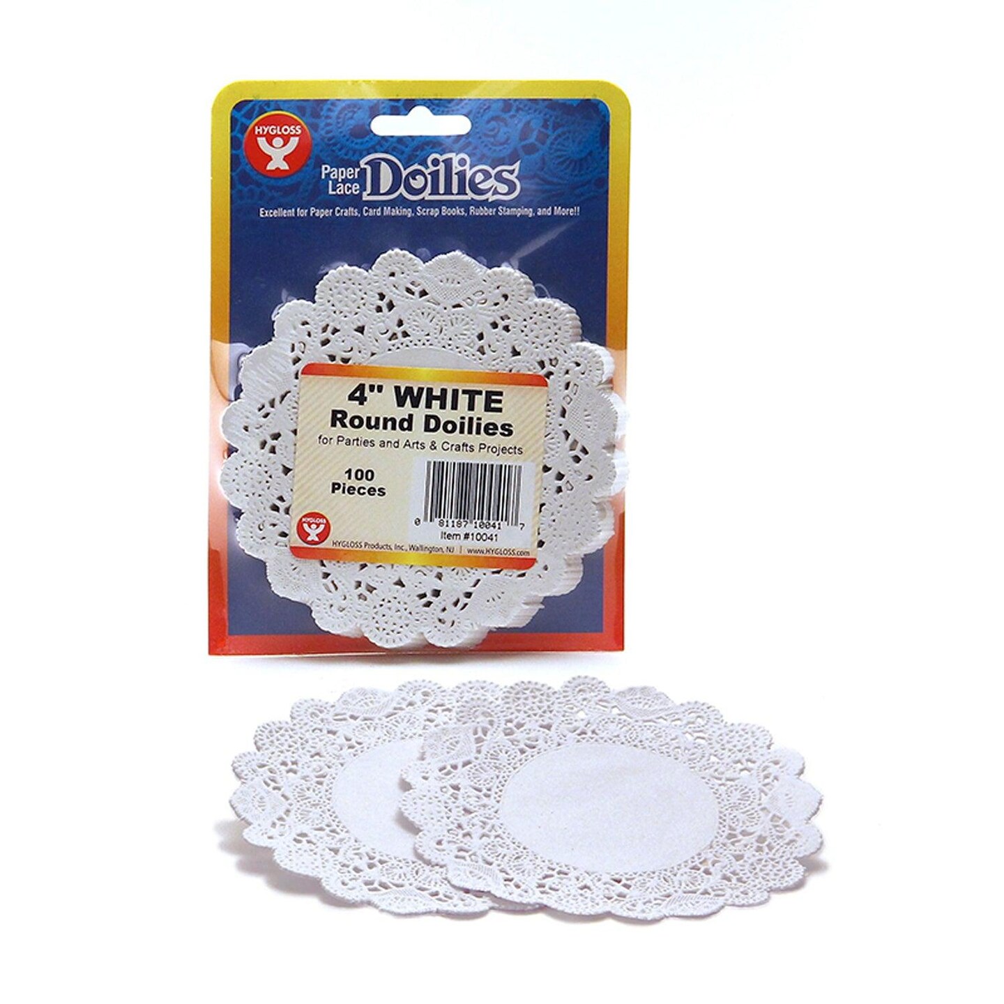 Round Paper Lace Doilies, White, 4&#x22;, 100 Per Pack, 6 Packs