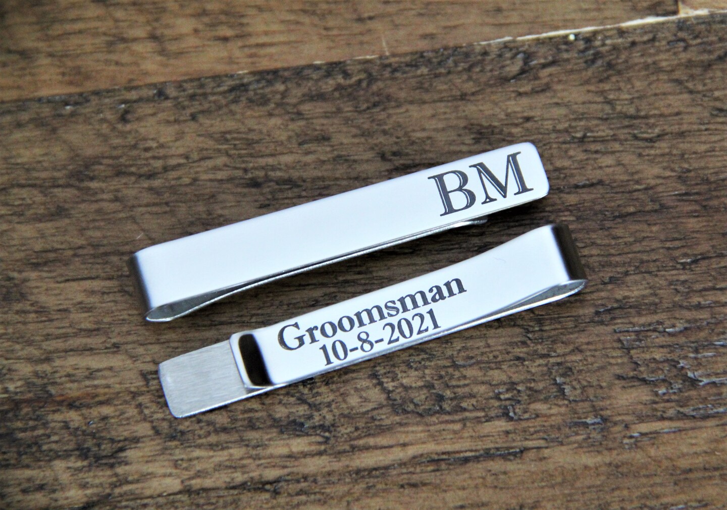 Personalized Groomsmen Gift Idea / Set of 6 Custom Tie Clips / Personalized Tie Clips / Custom store Groomsmen Gift