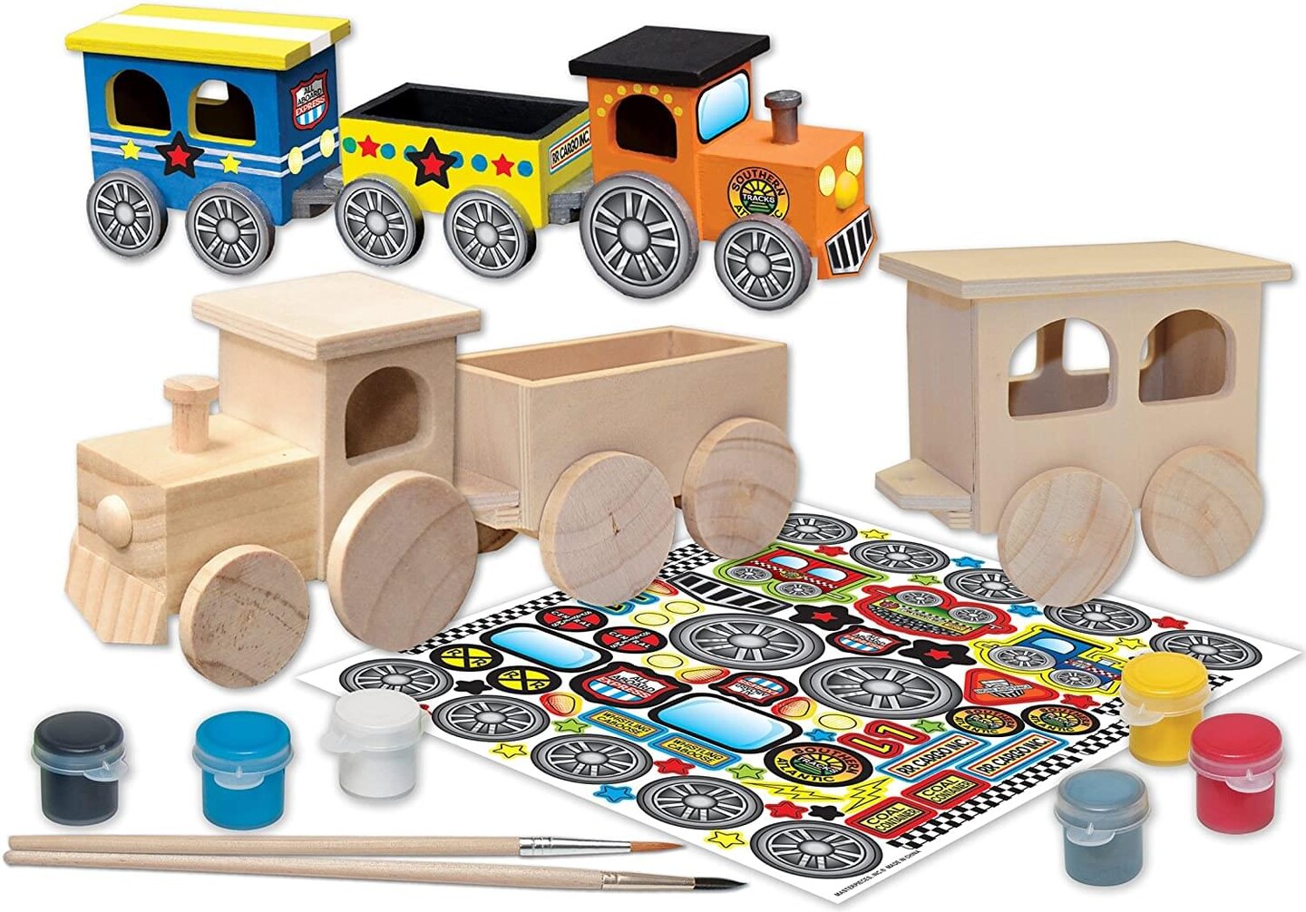 Works of Ahhh Choo Choo Train Set Wood Painting Kit Michaels