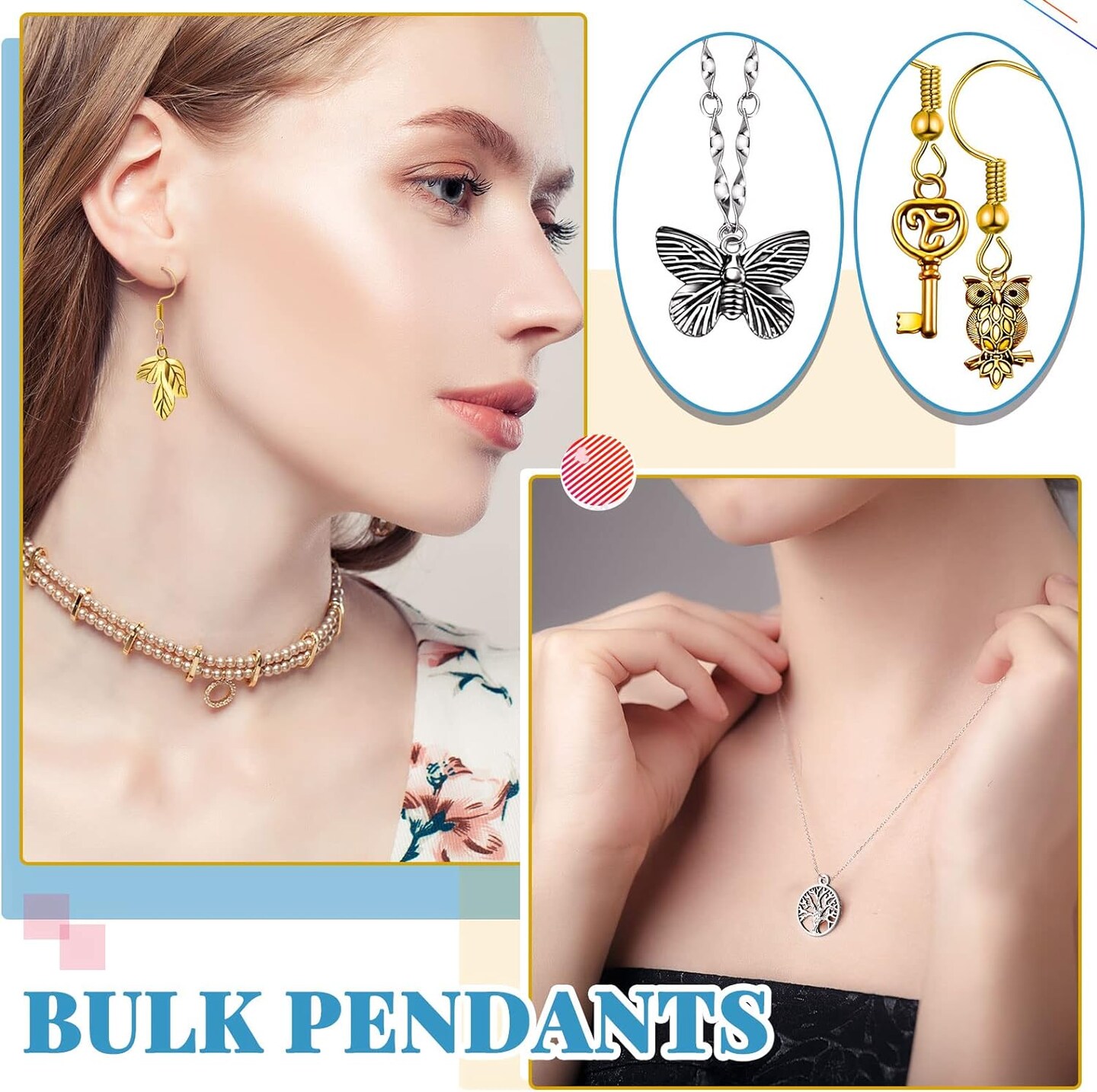 300 Pieces Vintage Charms Bulk Lots Mixed Antique Tibetan Silver &#x26; Gold Alloy Pendants Charms DIY for Necklace Bracelet Jewelry Making and Crafting supplies