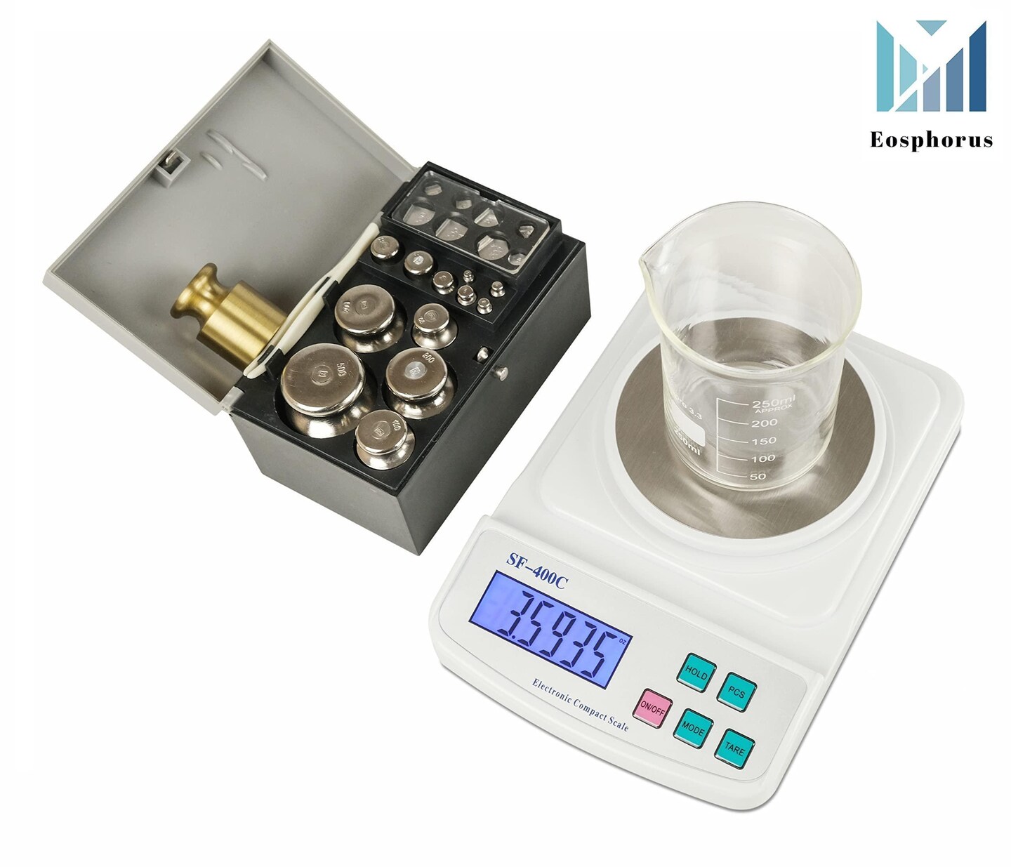 Ounce and Gram Scale 0.01g Accuracy Mass Balance Chemistry Digital Scale Electronic LCD Science Lab Laboratory Digital Scale USB Charger and AC DC Adapter Included