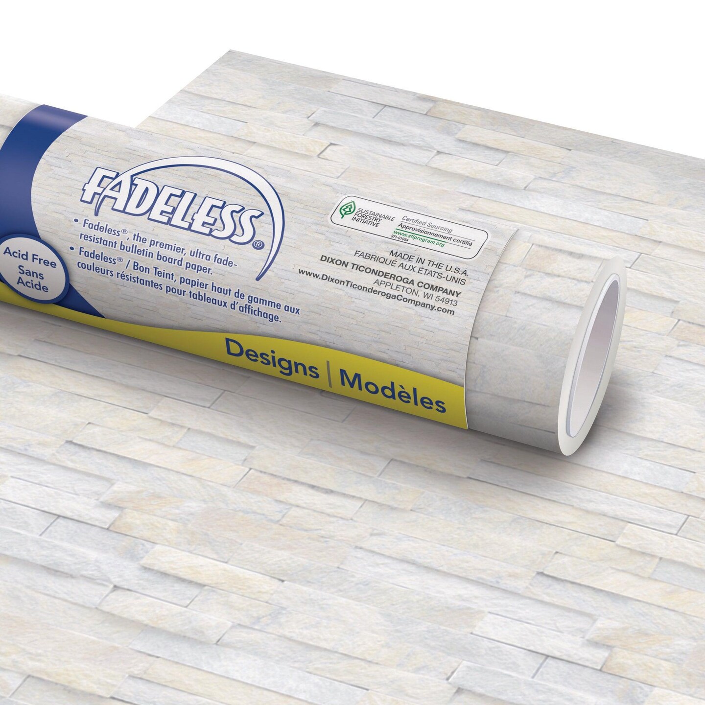 Bulletin Board Paper - Ledger Stone, 48&#x22; x 12&#x27;, Pack of 4