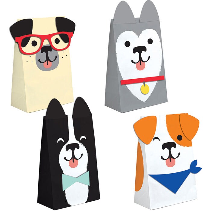 Dog Party Favor Bags, 8 ct