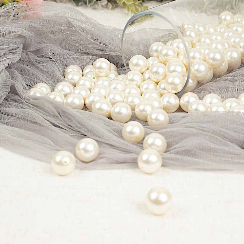 20 mm Ivory Large FAUX PEARL BEADS