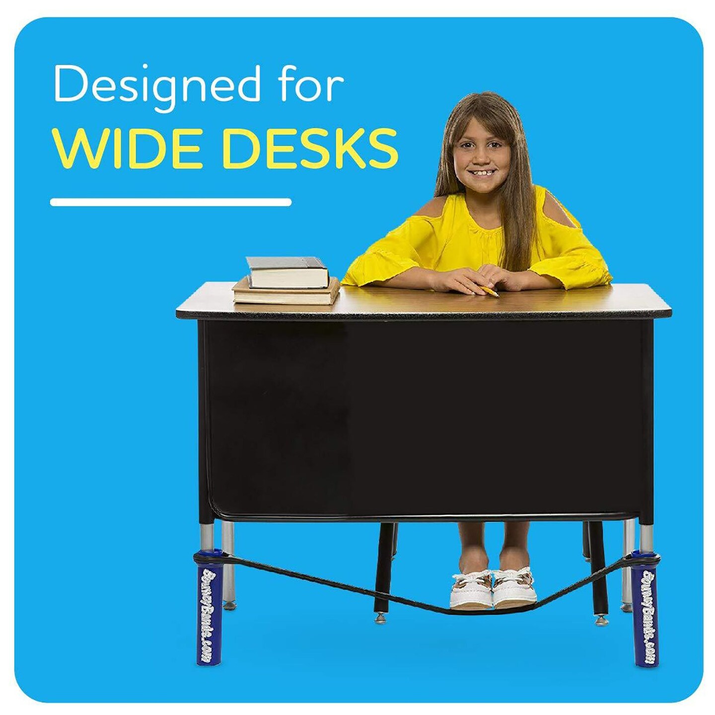 Chair Band for Extra-Wide School Desks, Blue Tubes