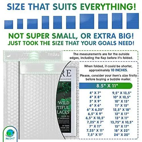 White Bubble Mailers Pack of 10 Bubble Poly Mailers 8.5 x 11 White Poly Envelopes 8 1/2 x 11 Bubble Mailers Packing Supplies Self Seal Bubble Mailers