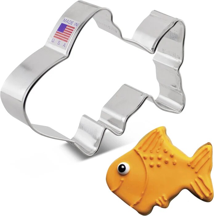 Ann Clark Cute Goldfish Cookie Cutter, 4&#x22;