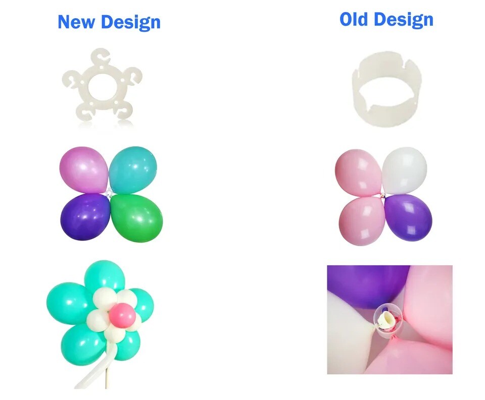 135-Pieces Balloon Clips & Rings for Arch & Column Decor