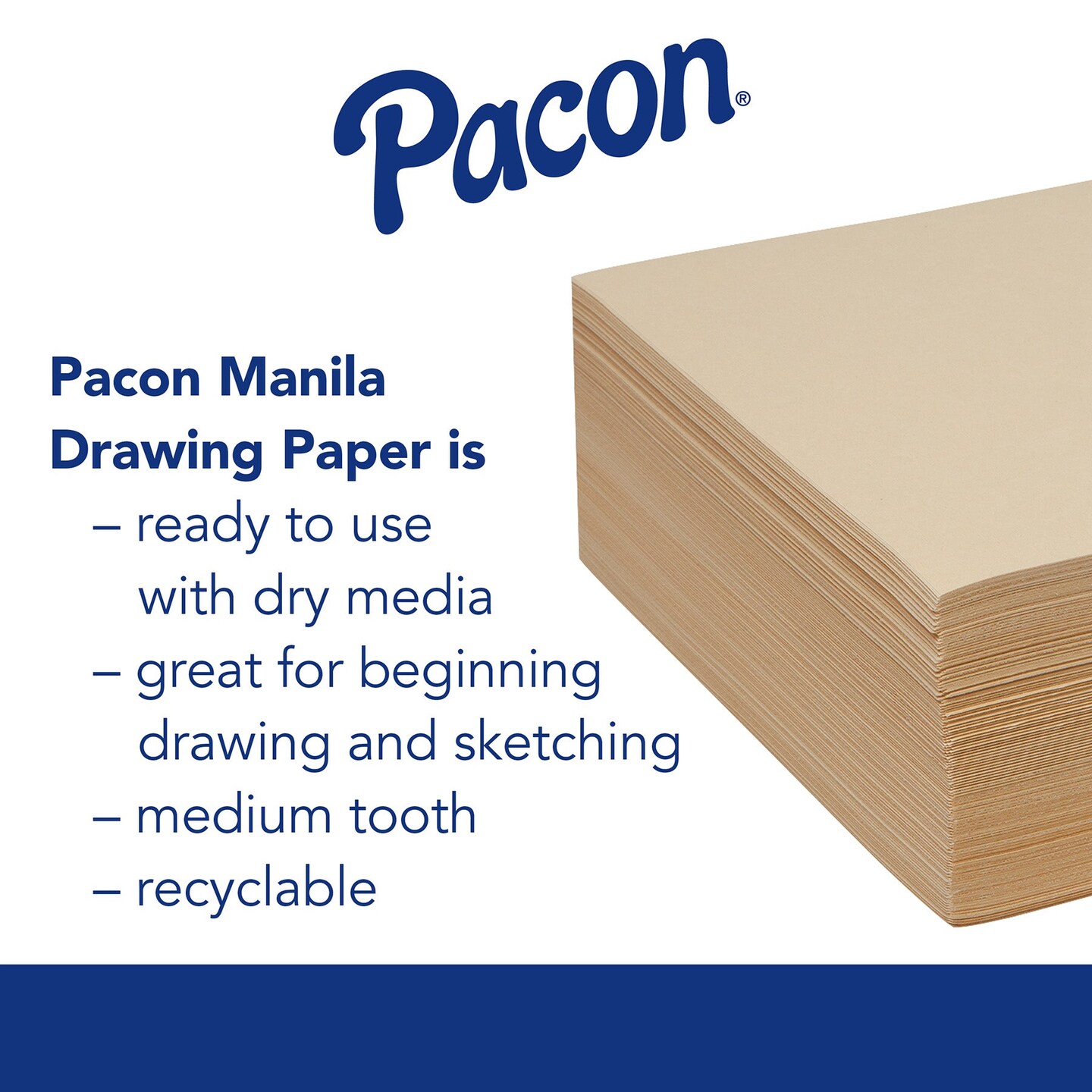 Drawing Paper, Manila, 9&#x22; x 12&#x22;, 500 Sheets Per Pack, 2 Packs