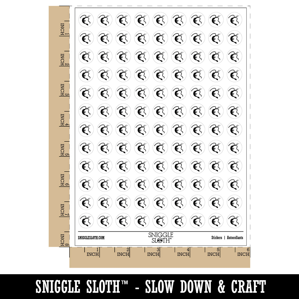 Shrimp Solid 200+ 0.50&#x22; Round Stickers
