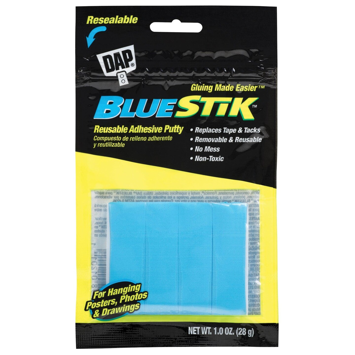 BlueStik&#x2122; Reusable Adhesive Putty, 1 oz. Per Pack, 12 Packs