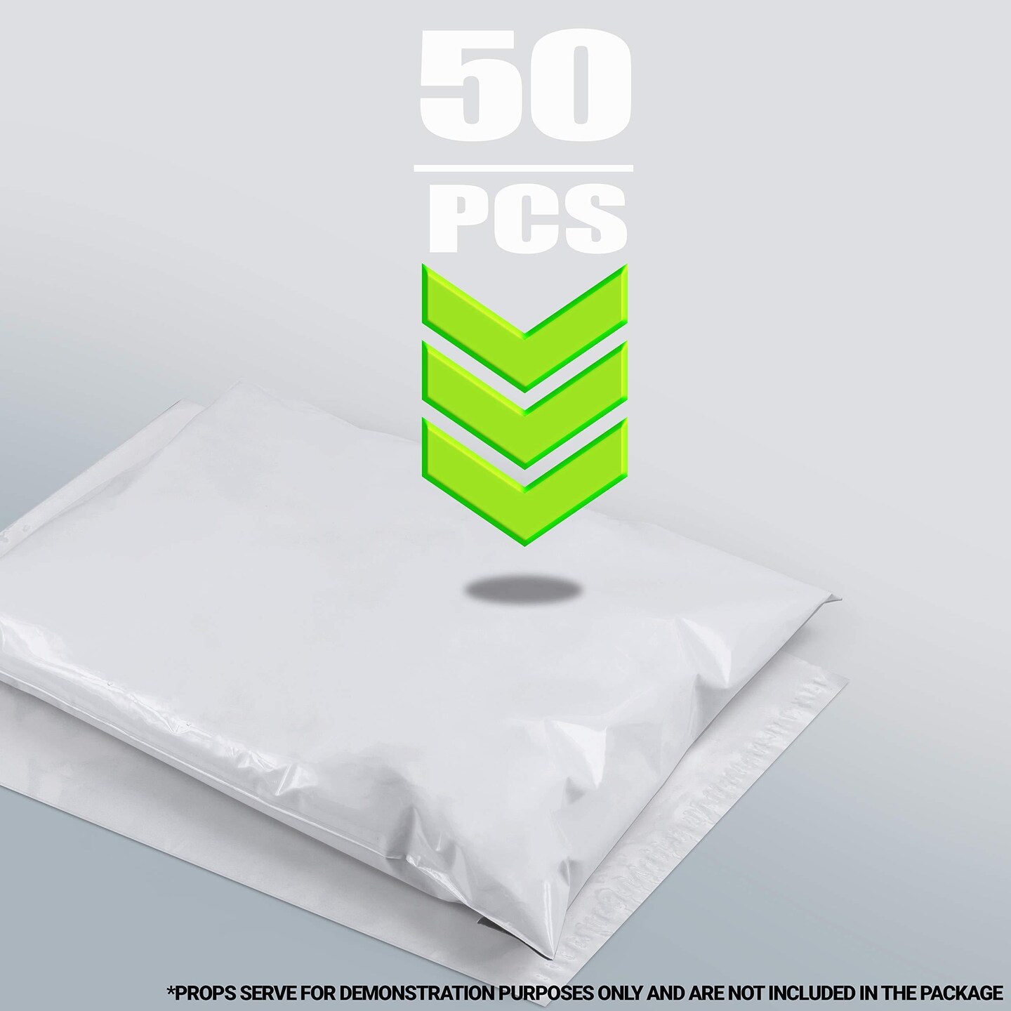 White Poly Mailers 10x13 Inch Size. Pack of 50 SelfSealing Polyethylene Mailing Envelopes. 10 x 13 Poly Mailer Bags 2 Mil Thick Waterproof Poly Shipping Bags for Clothing Books Accessories