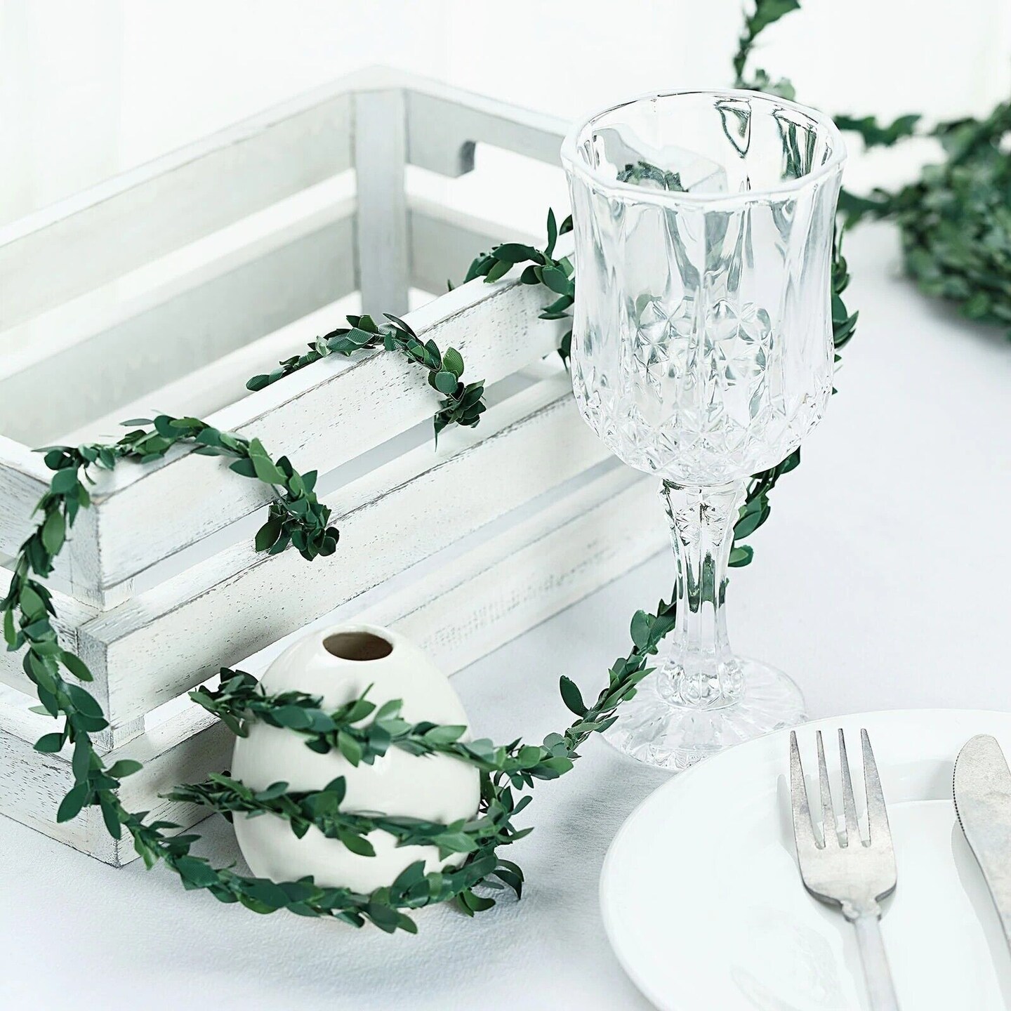 18 ft long GREEN Artificial Mini Foliage GARLAND