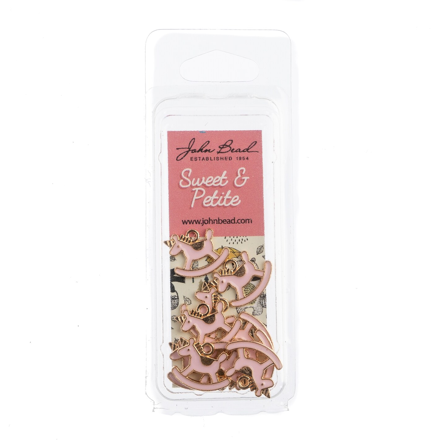 John Bead Sweet &#x26; Petite Rocking Horse Charms, 10pcs