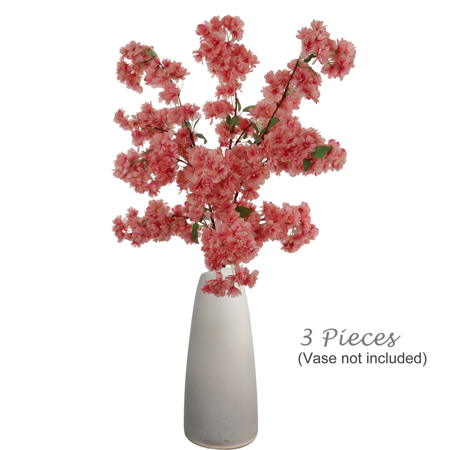 3PC 40&#x22; Pink Cherry Blossom Stems &#x2013; Lifelike Silk Flowers by Floral Home&#xAE; for Decor