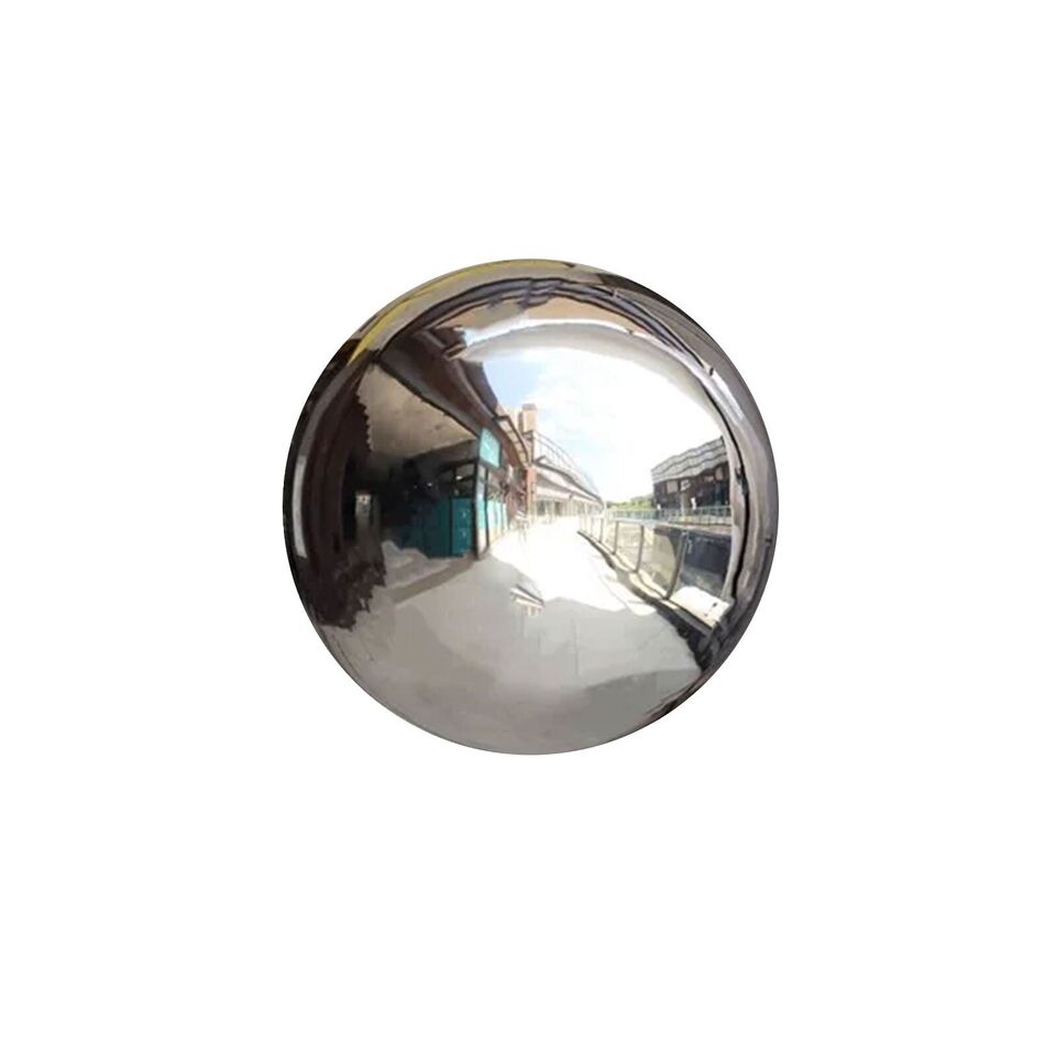 2 SILVER 12&#x22; Stainless Steel Gazing Globe Reflective MIRROR BALLS