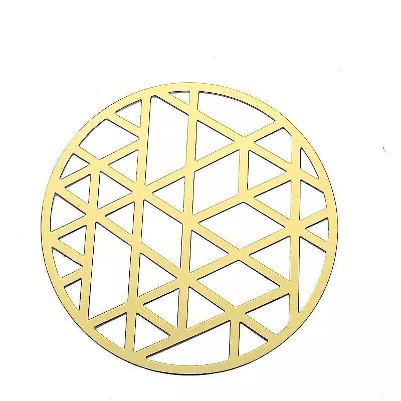 GOLD 6 Metallic 13&#x22; Laser Cut Geometric Triangle Cardboard PLACEMATS