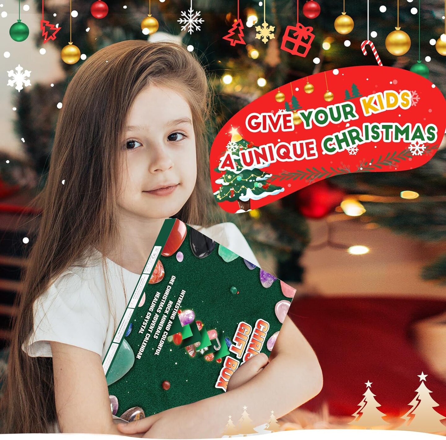 Christmas Advent Gemstones Countdown Calendar-24 Gemstones