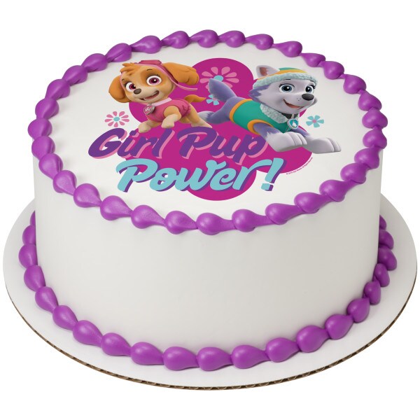 PAW Patrol Girl Pup Power Edible Cake Topper Image - 7.5" Round