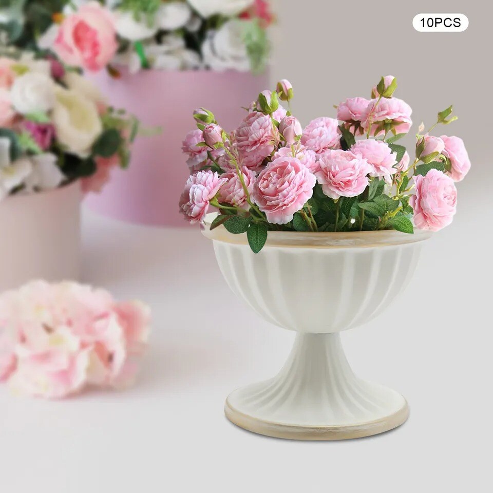 10-Pieces Metal Wedding Flower Vases